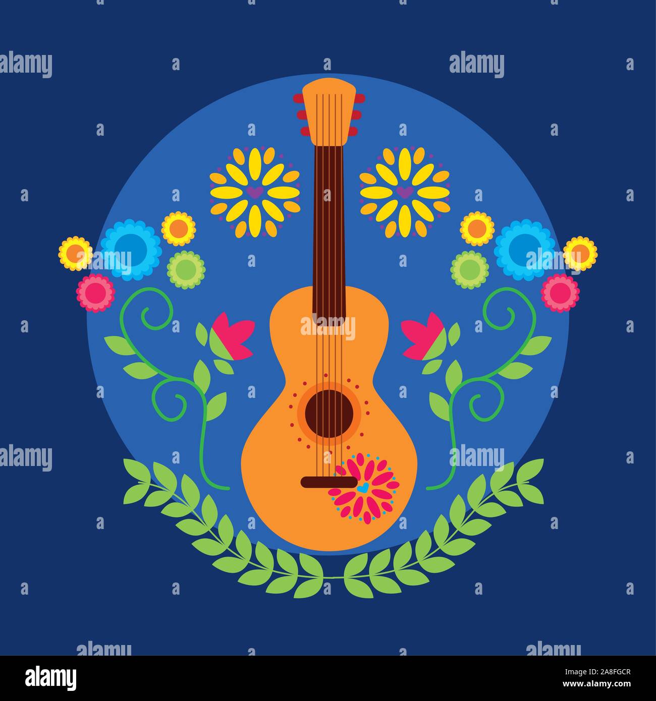 Mexican guitar vector design Stock Vector Image & Art - Alamy