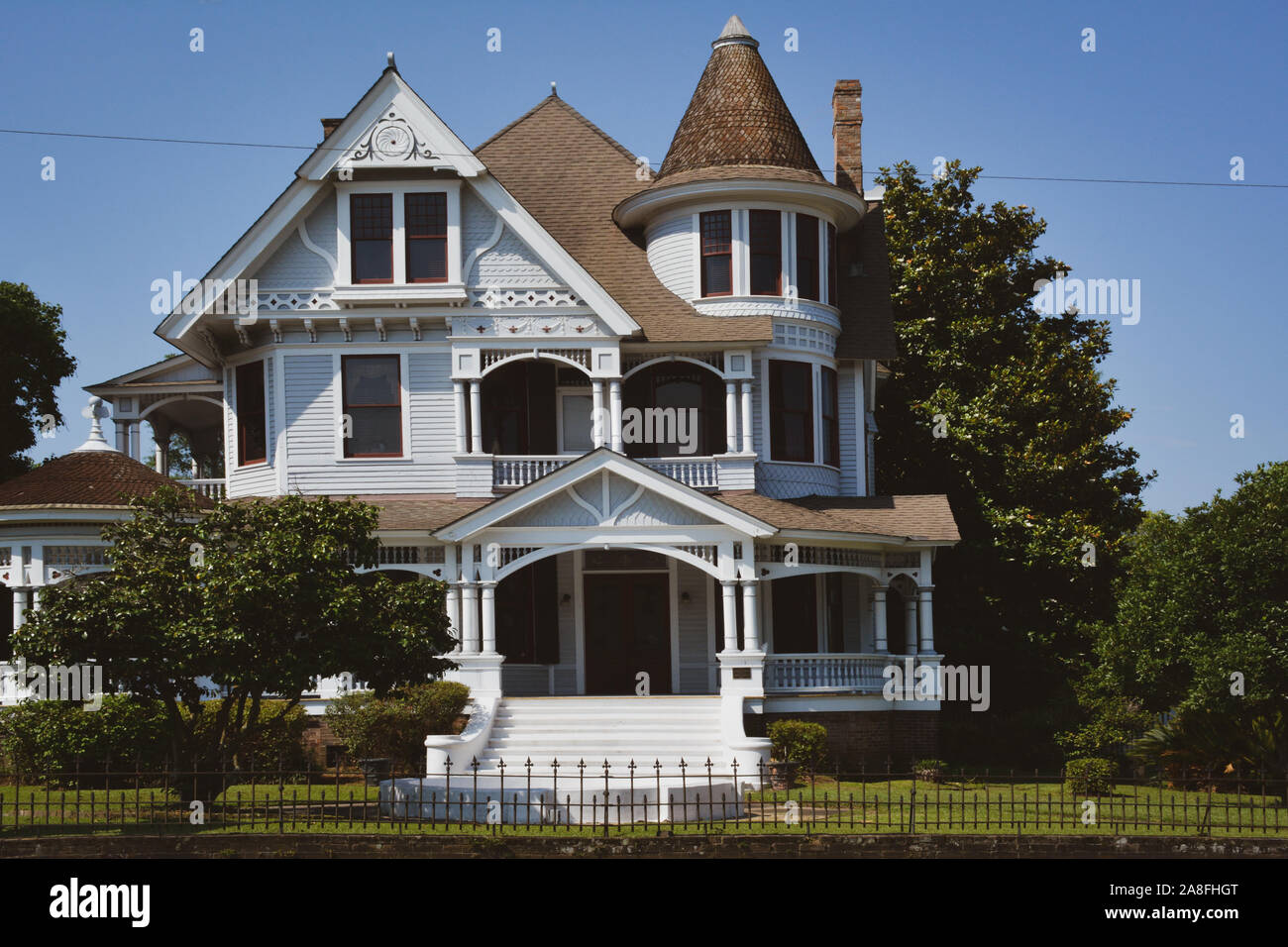 A beautiful example of a vintage Queen Anne house, with it’s roofs and