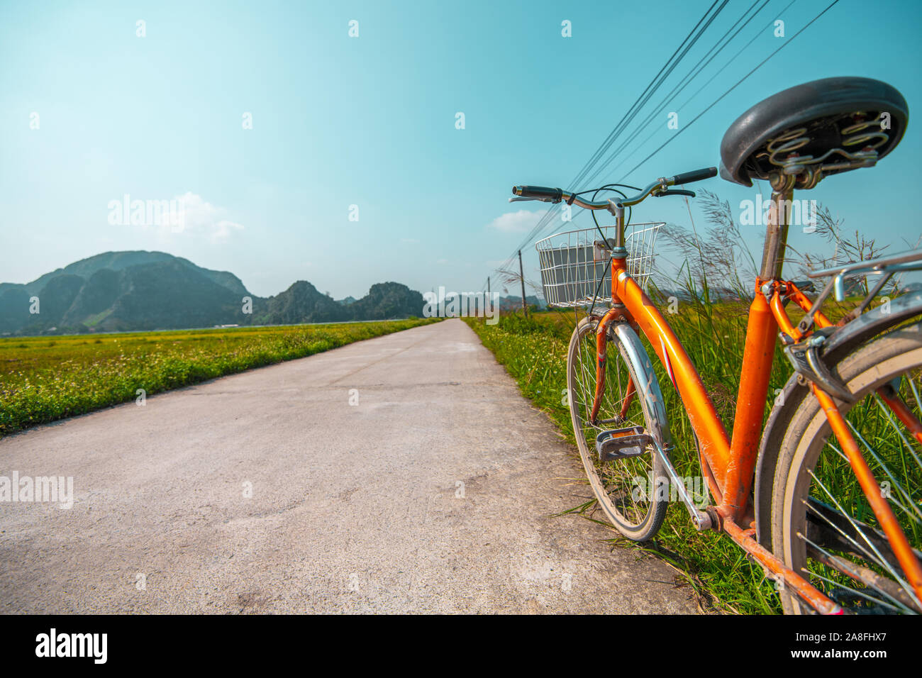 Vietnam field bicycle hi-res stock photography and images - Alamy