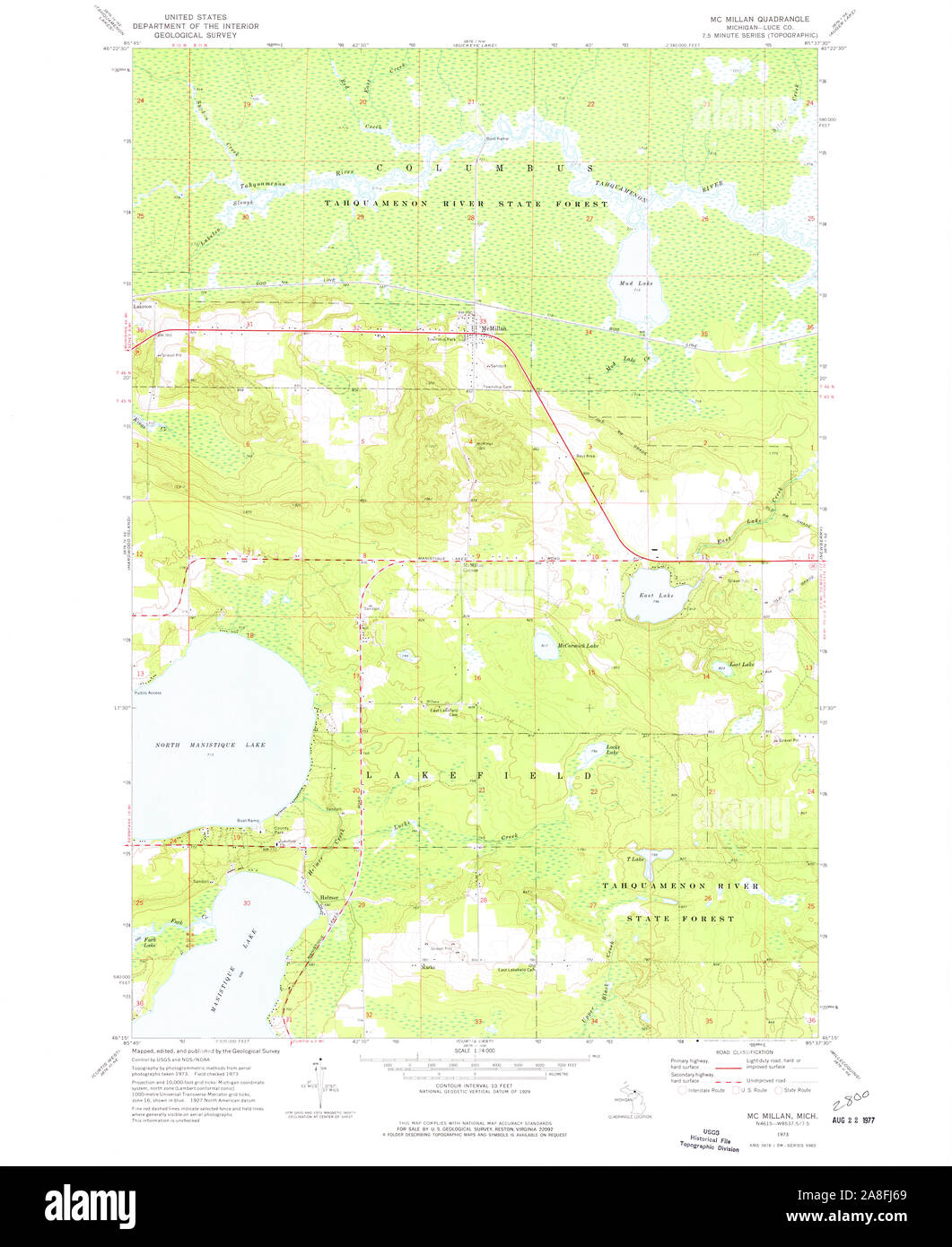 Mcmillan michigan map Cut Out Stock Images & Pictures Alamy