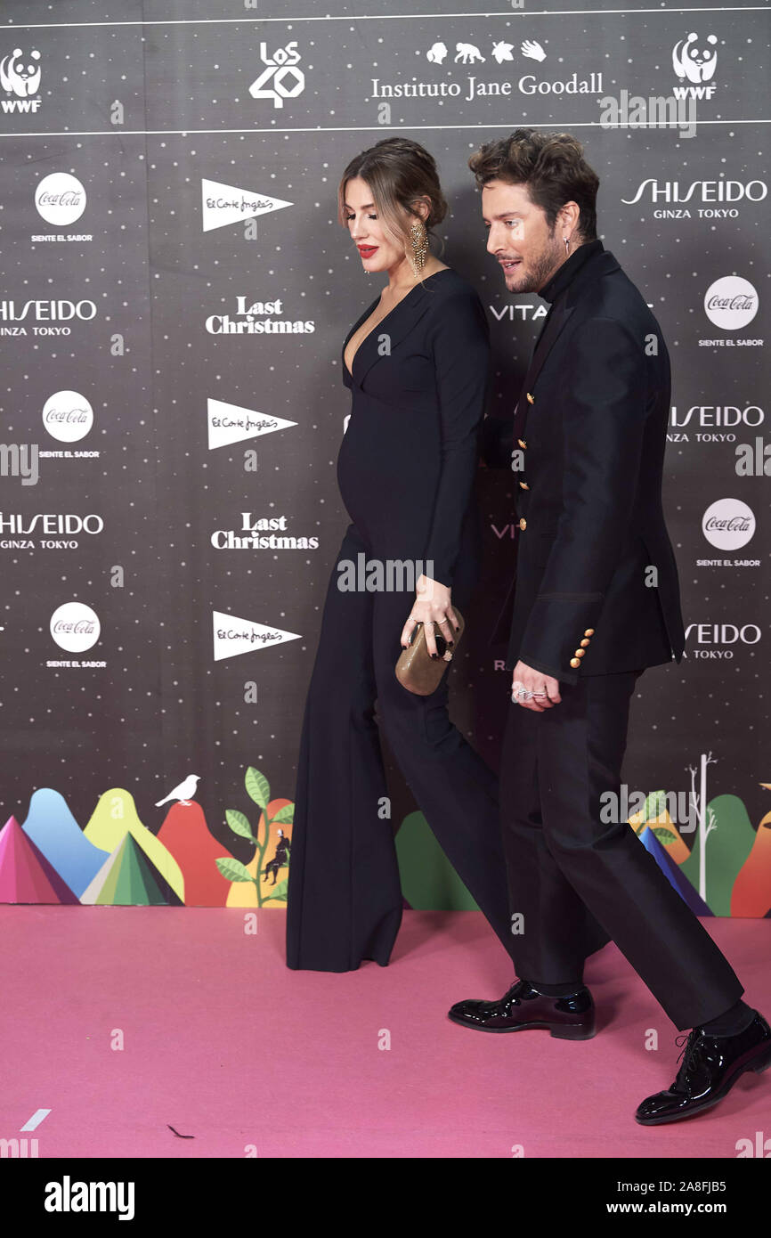 November 8, 2019, Madrid, Madrid, Spain: Manuel Carrasco, Almudena Navalon attends Los 40 Music Awards at Wizink Center on November 8, 2019 in Madrid, Spain (Credit Image: © Jack Abuin/ZUMA Wire) Stock Photo