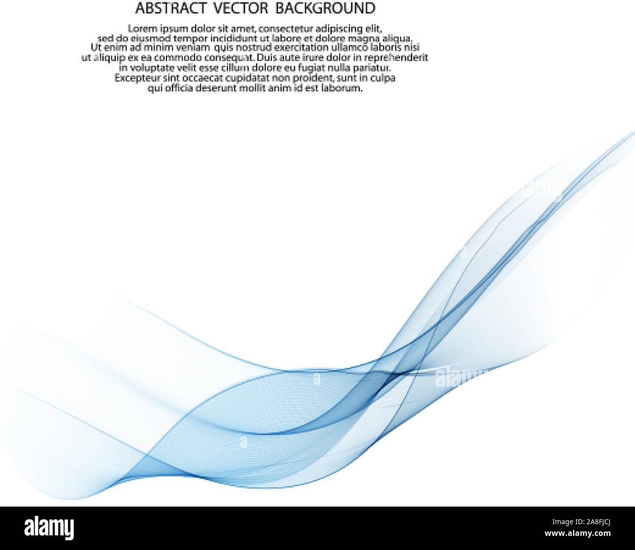 Blue smooth vector transparent wave. Abstract wave background Stock ...