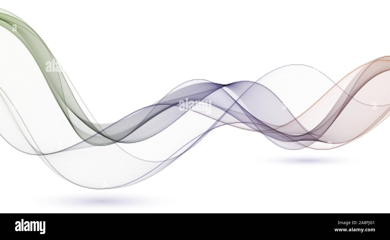 Blue smooth vector transparent wave. Abstract wave background. eps 10 ...