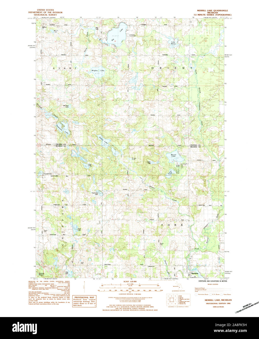 Merrill michigan map hires stock photography and images Alamy