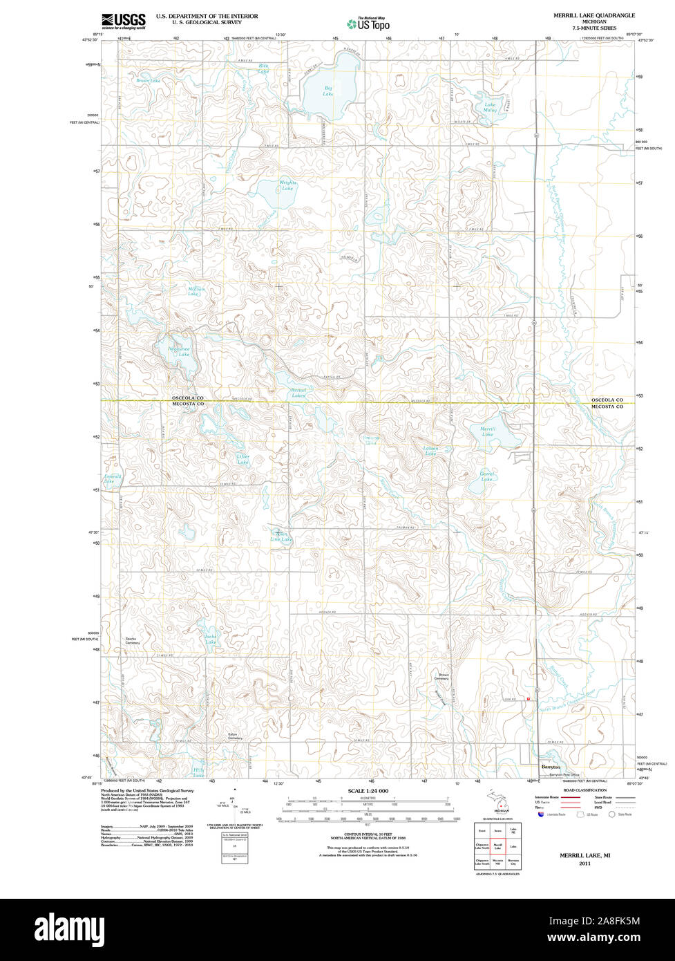 Merrill michigan map Cut Out Stock Images & Pictures Alamy