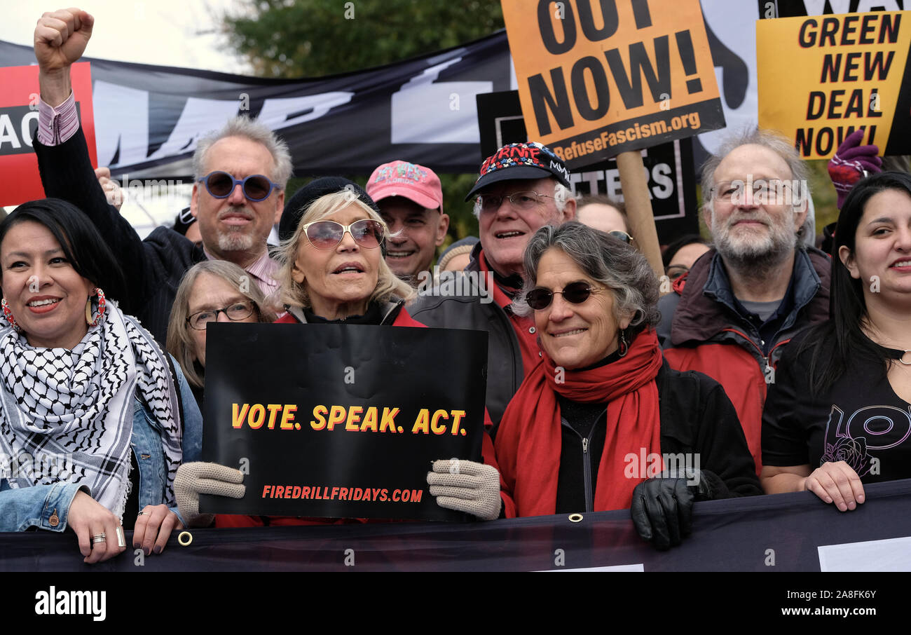 Jane Fonda Fire Drill Fridays In Washington DC Stock Photo