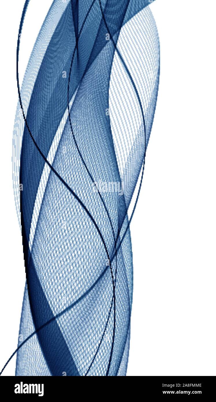 Blue wave, curved lines Abstract background Stock Vector Image & Art ...