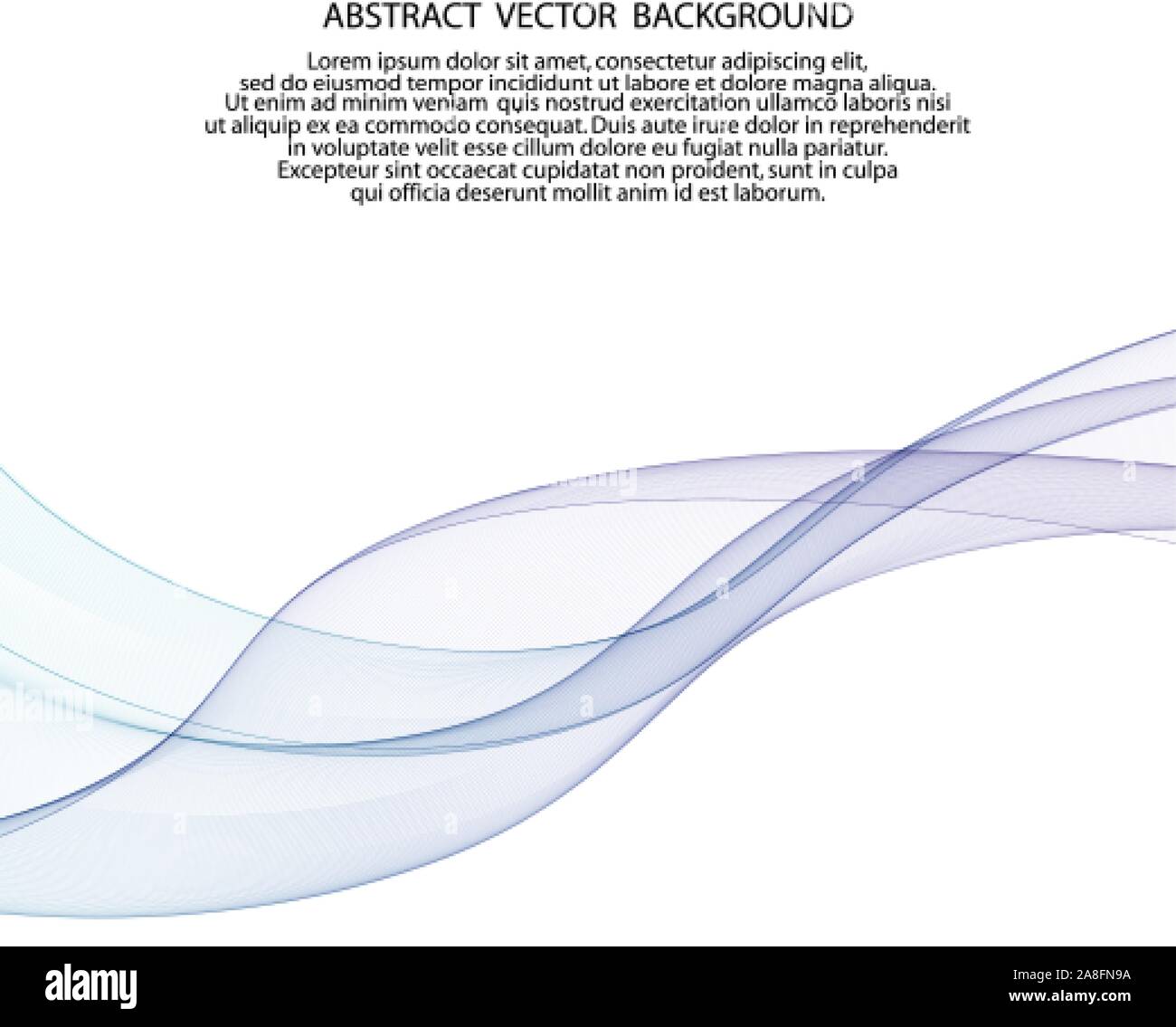Abstract blue wave flow motion. Vector abstract design element Stock ...
