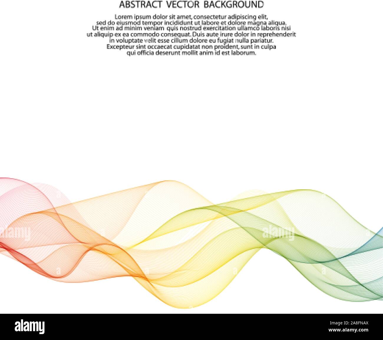 Colorful Smoke Wave Abstract Wave Background Stock Vector