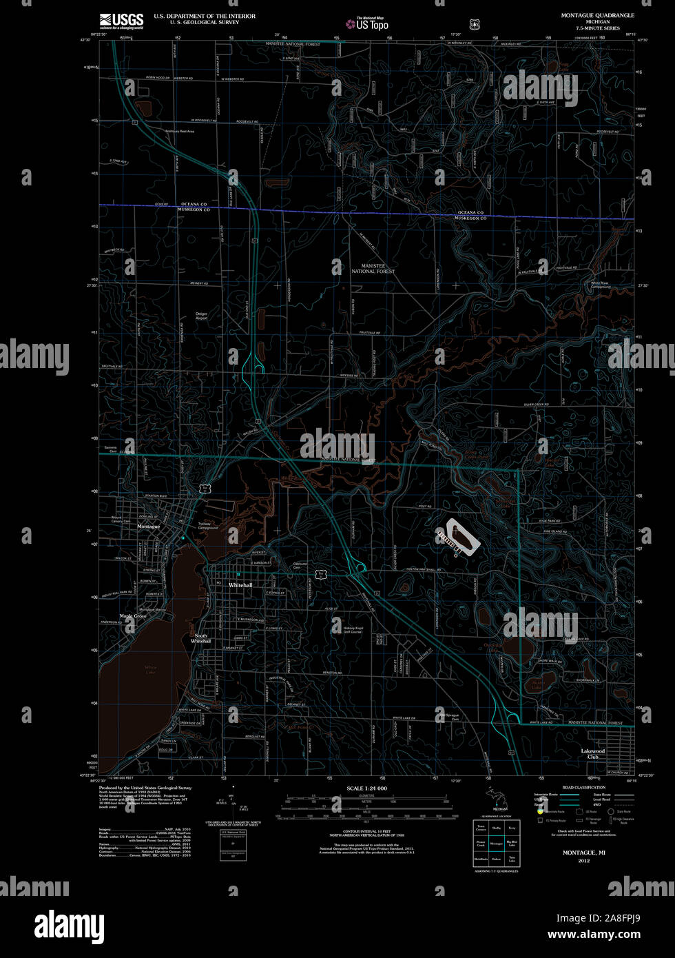 Map of montague michigan hires stock photography and images Alamy