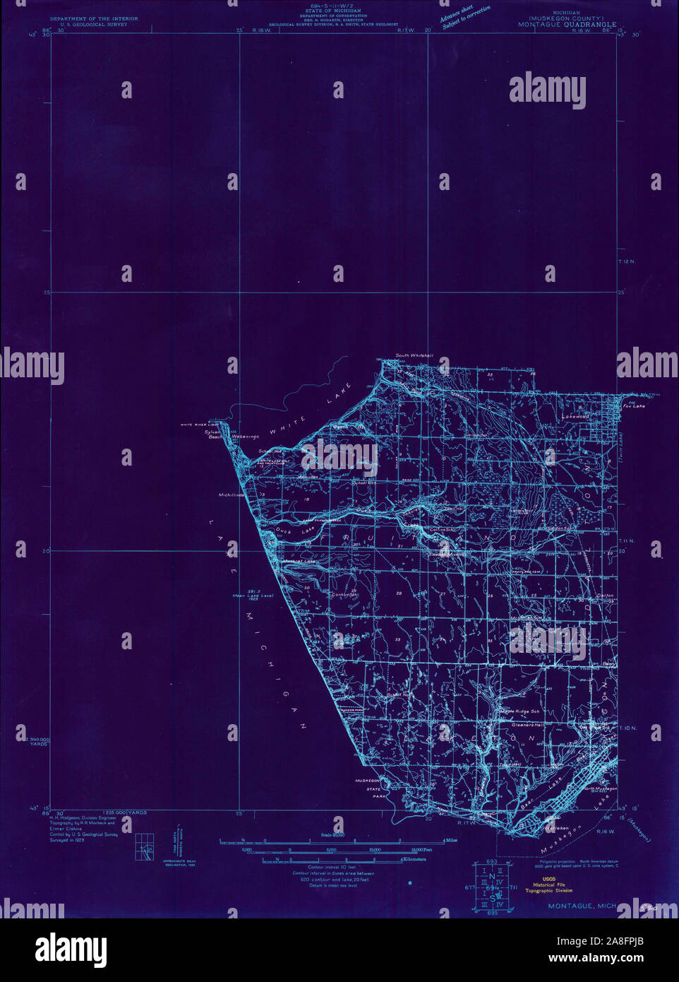 Montague michigan map hires stock photography and images Alamy