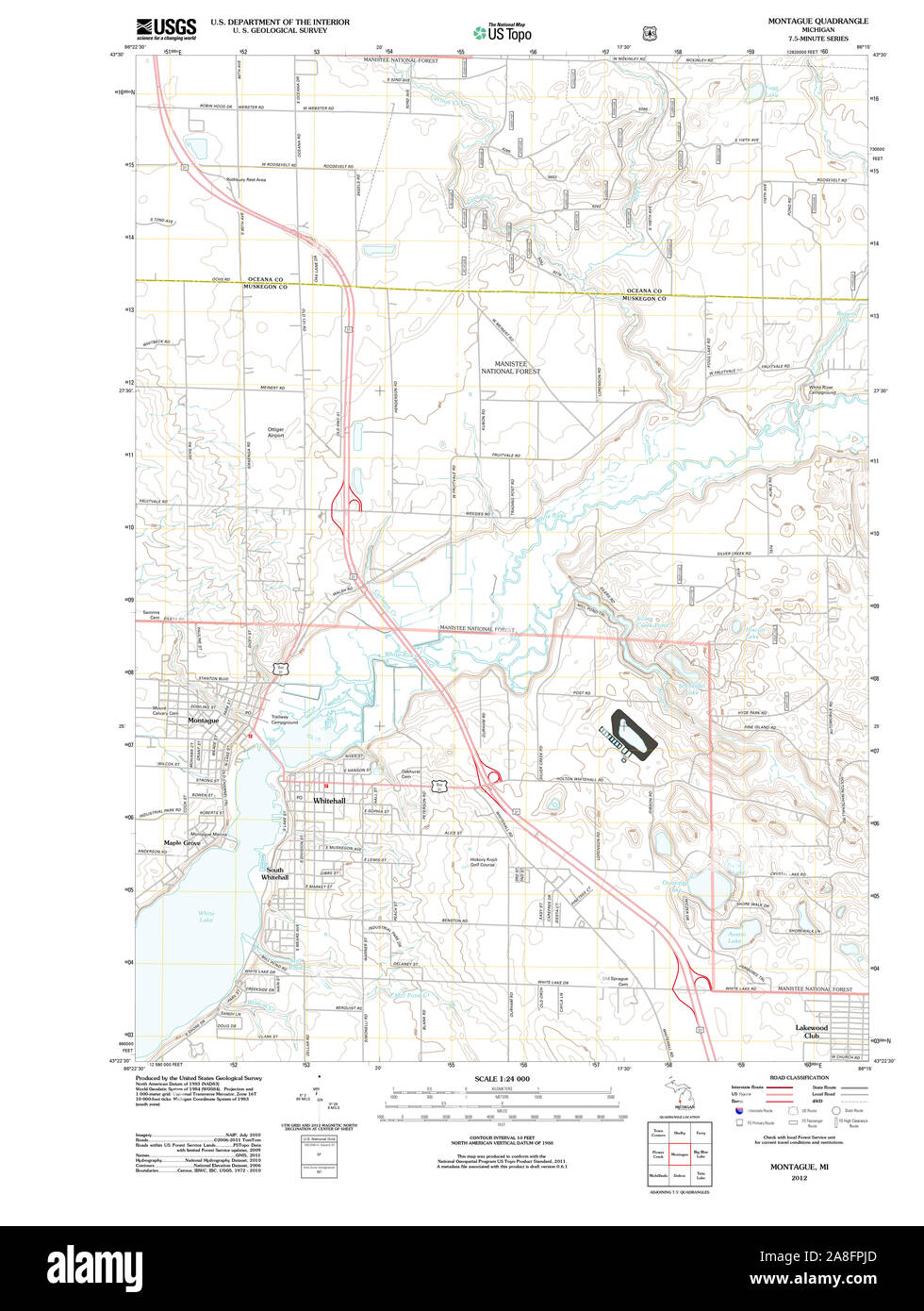 Map of montague michigan Cut Out Stock Images & Pictures Alamy
