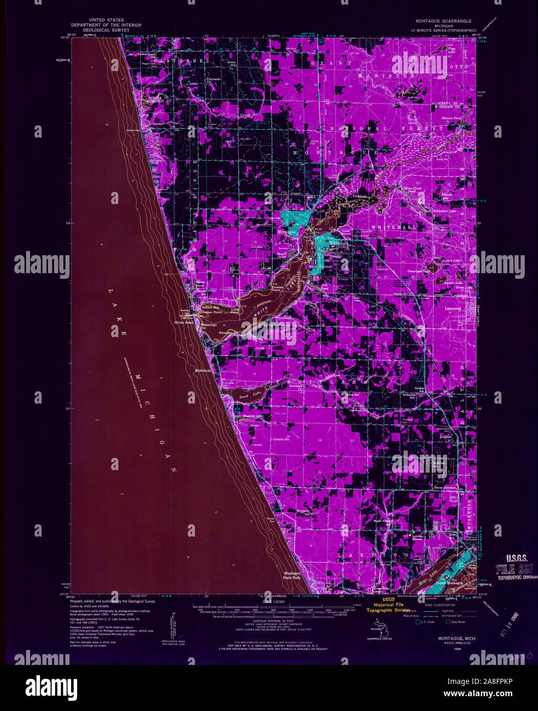 Map of montague michigan hires stock photography and images Alamy