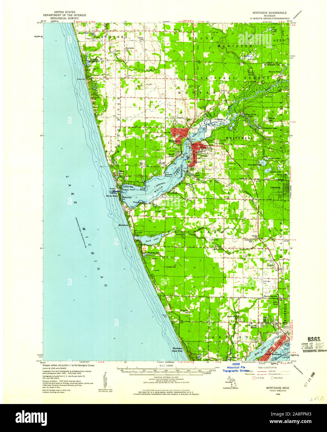 Map of montague michigan hires stock photography and images Alamy