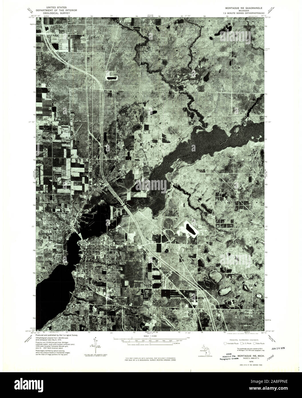 Montague michigan map hires stock photography and images Alamy