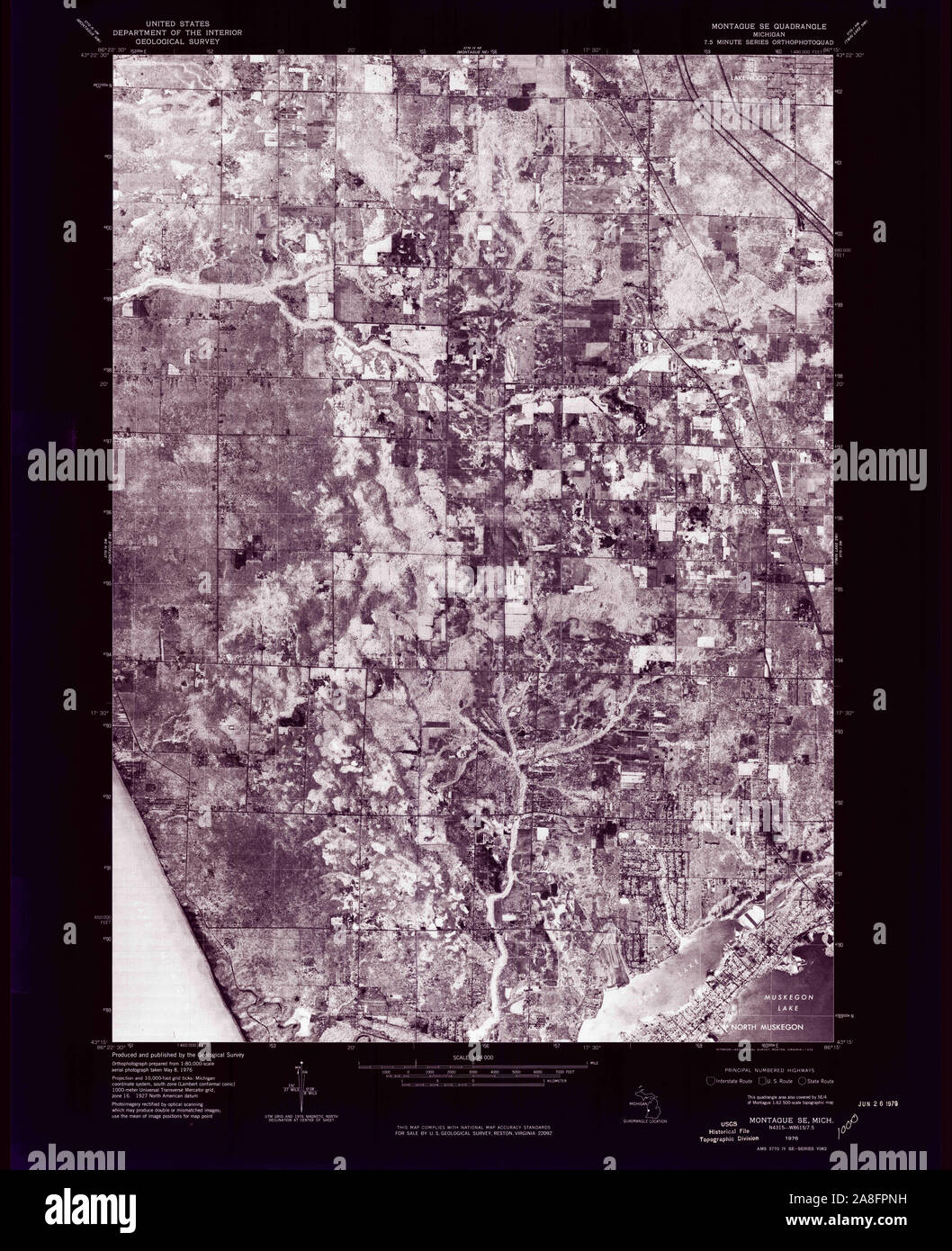 Map of montague michigan hires stock photography and images Alamy