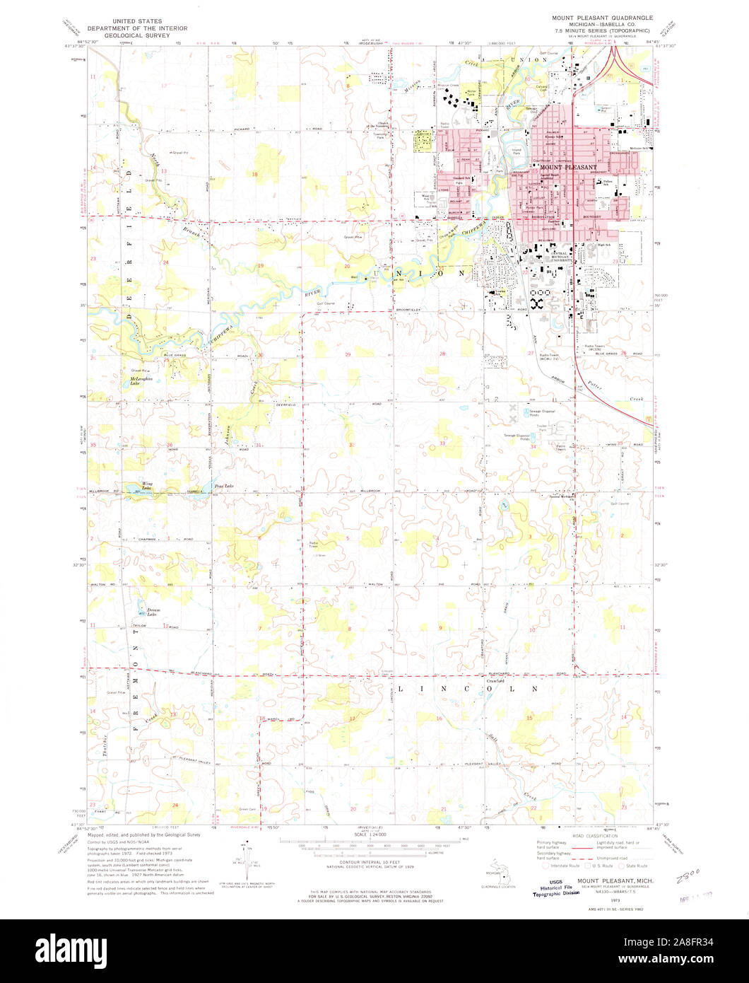 Mount pleasant michigan map Cut Out Stock Images & Pictures Alamy