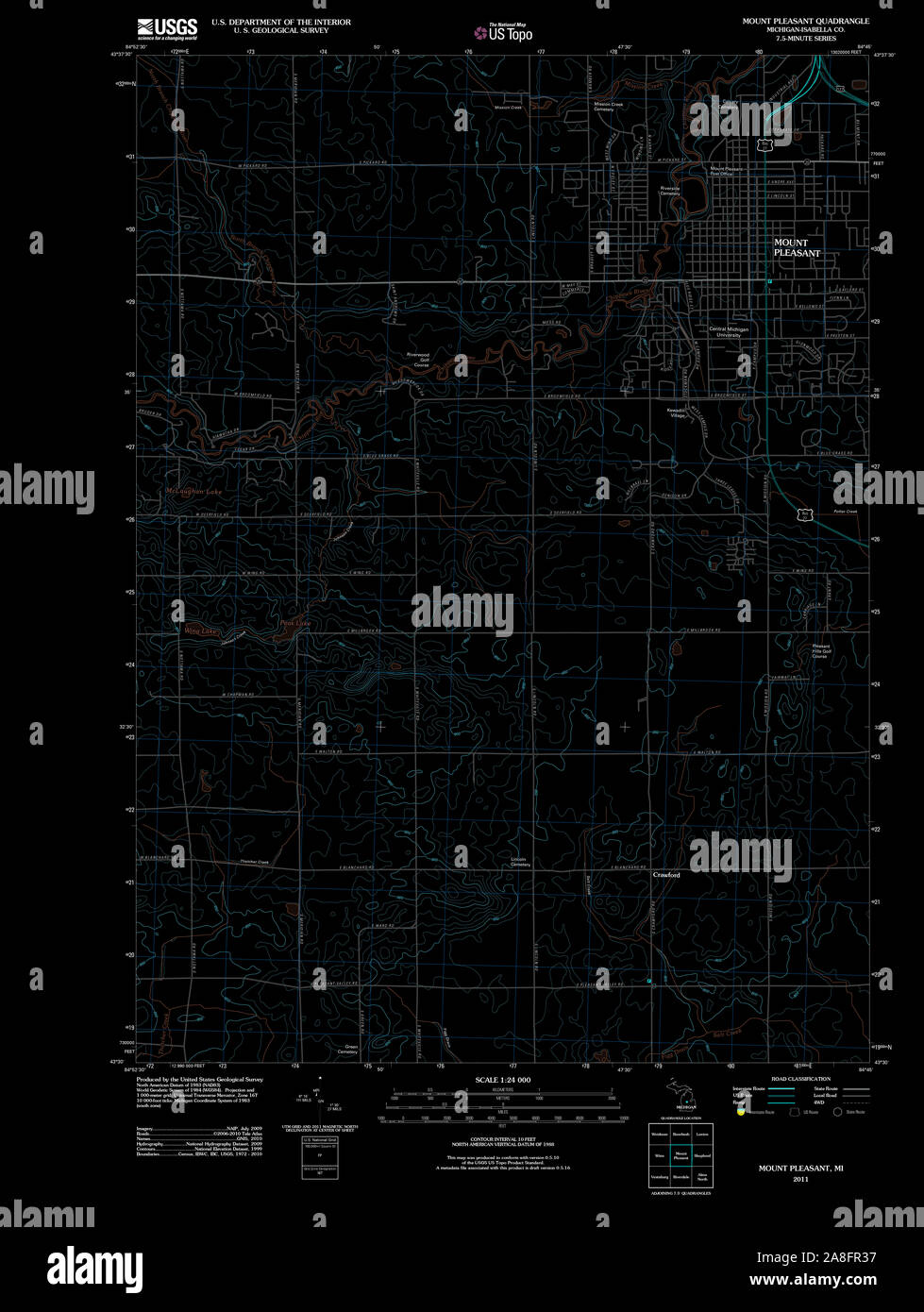 Mount pleasant michigan map hires stock photography and images Alamy