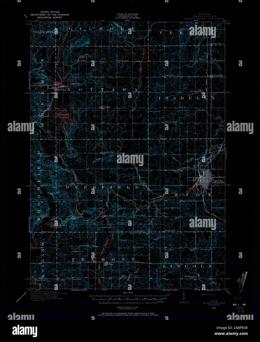 Mount pleasant michigan map hires stock photography and images Alamy