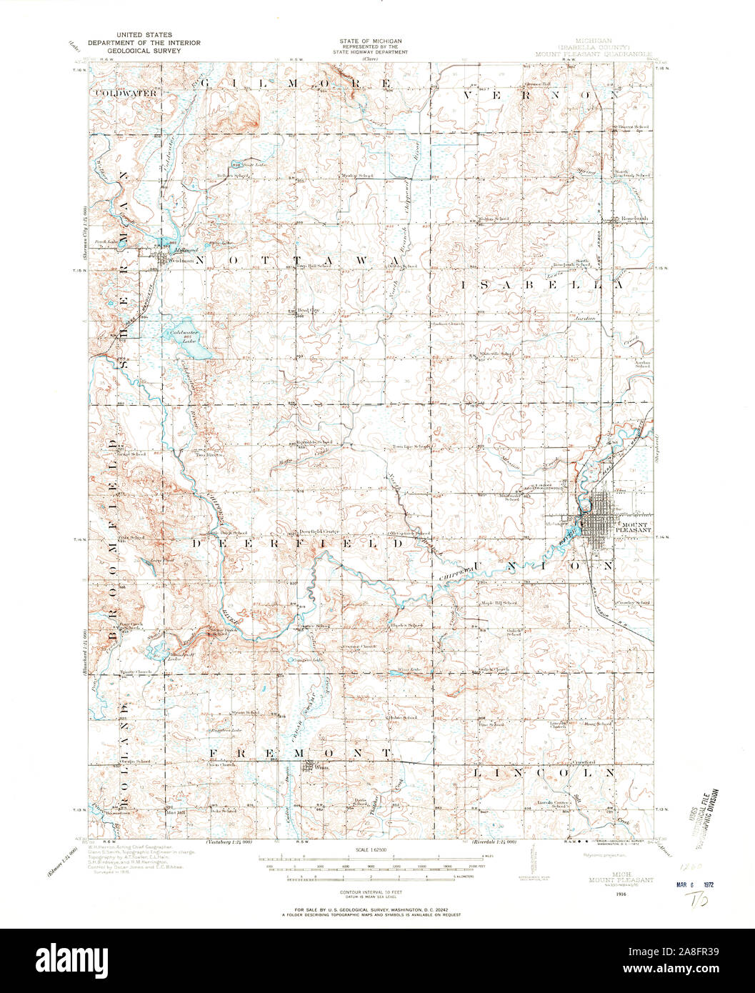 Mount pleasant michigan map hi-res stock photography and images - Alamy