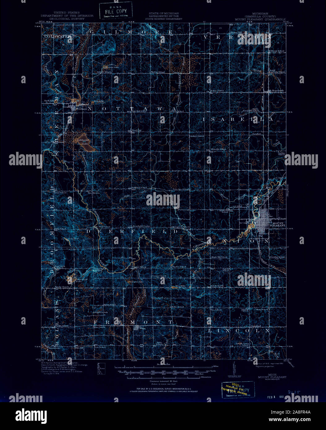 Mount pleasant michigan map hires stock photography and images Alamy