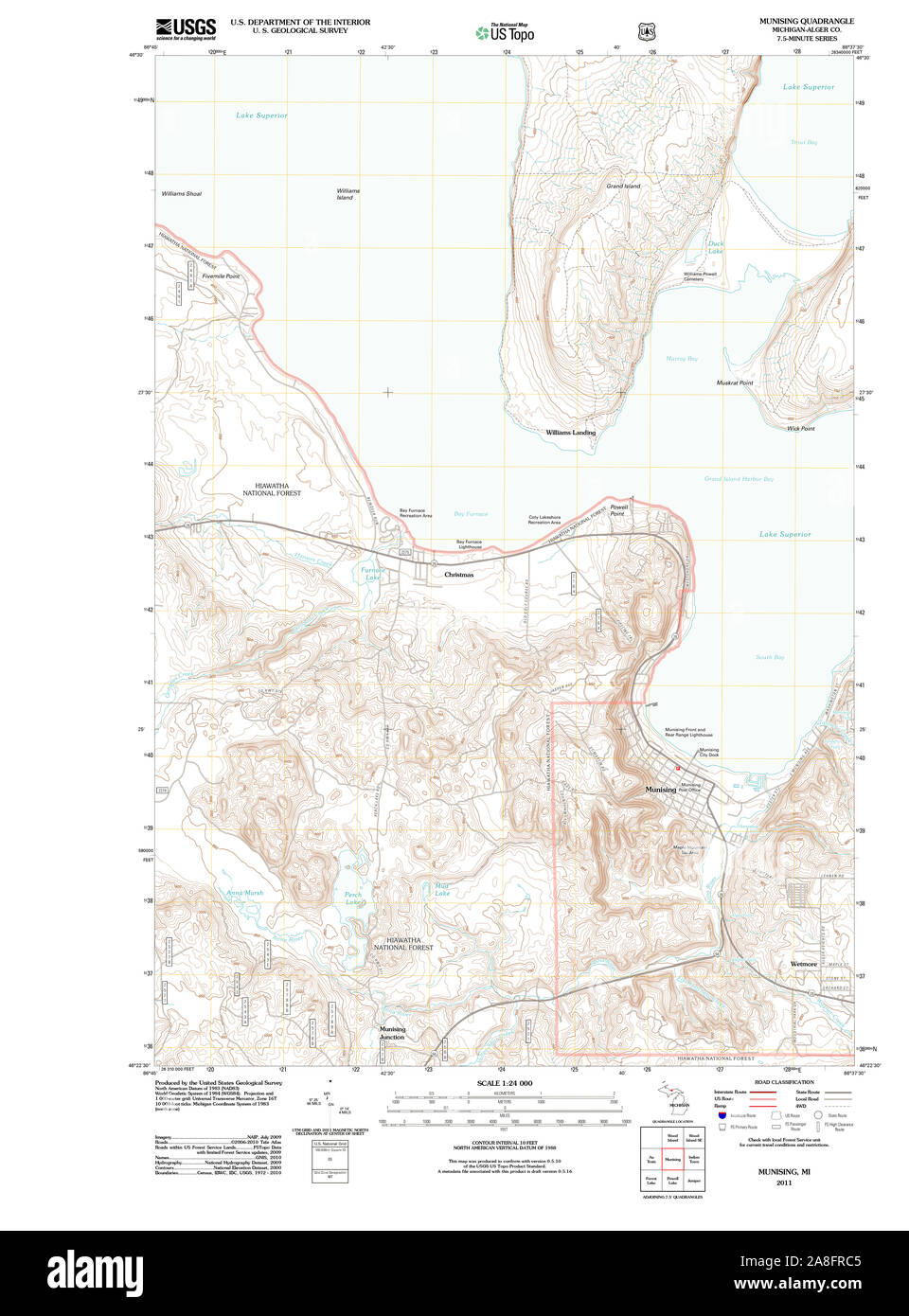 Munising michigan map hires stock photography and images Alamy