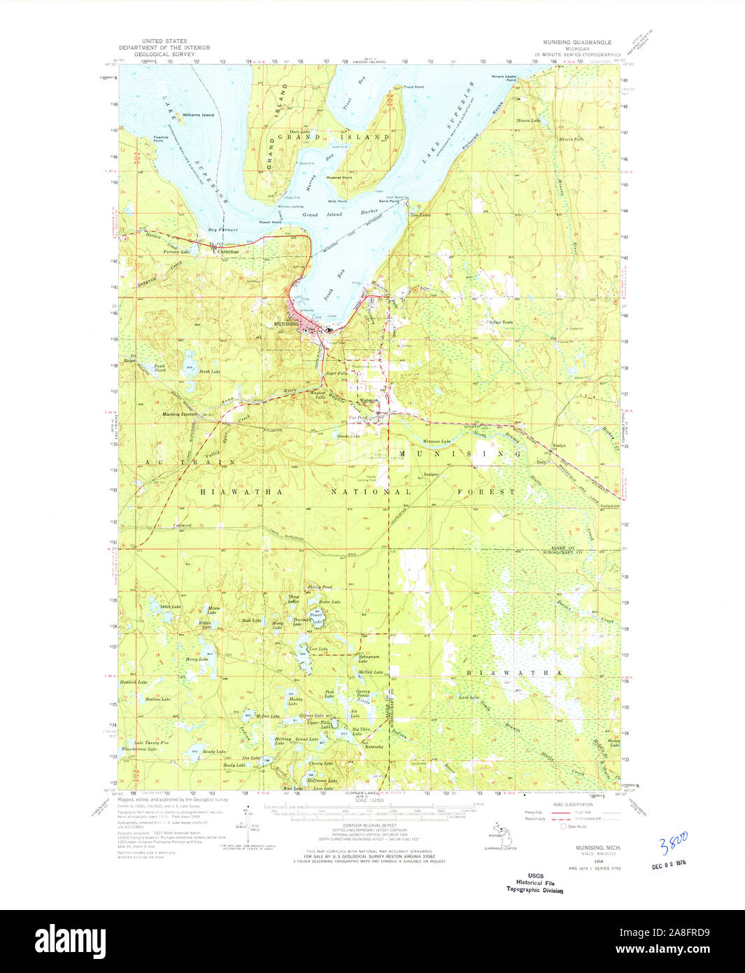 Munising michigan map Cut Out Stock Images & Pictures Alamy