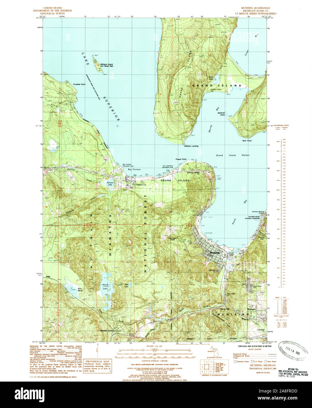 Map of munising hires stock photography and images Alamy