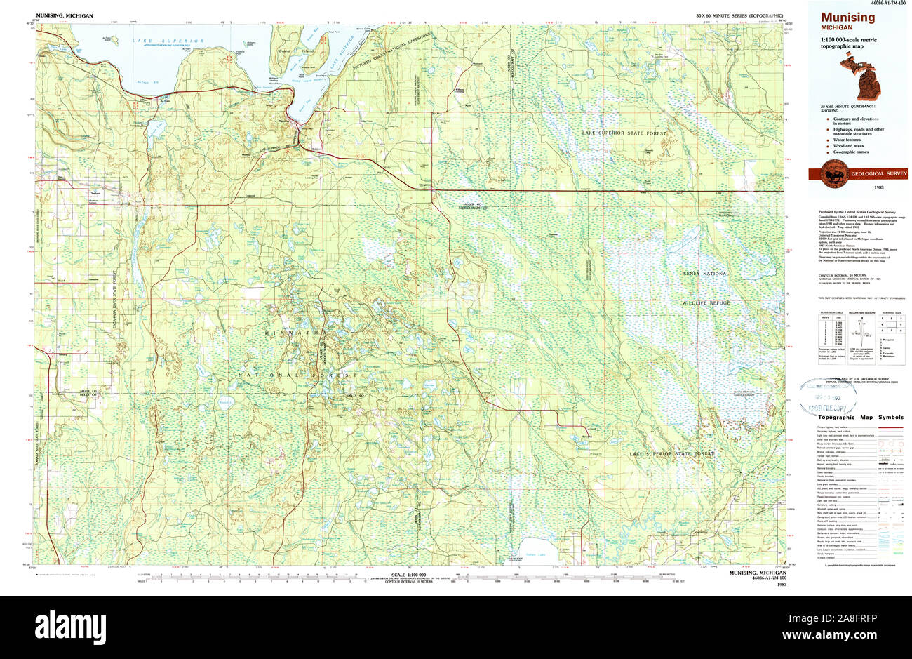 Munising map hires stock photography and images Alamy