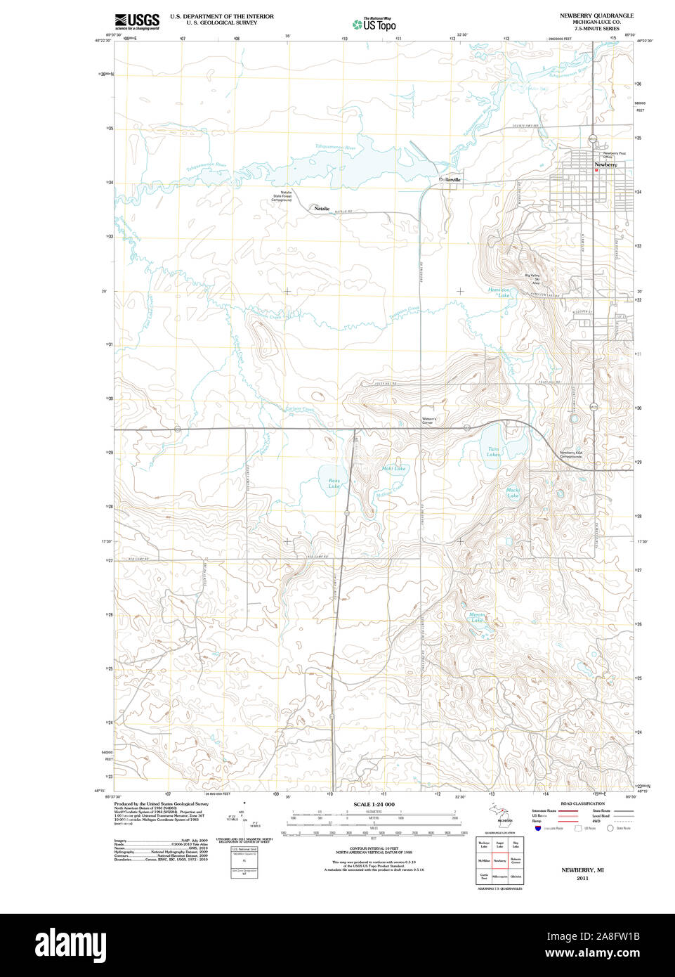 Newberry michigan map hires stock photography and images Alamy