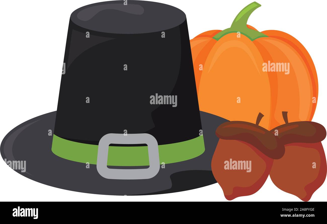 set of icons thanksgiving on white background vector illustration ...