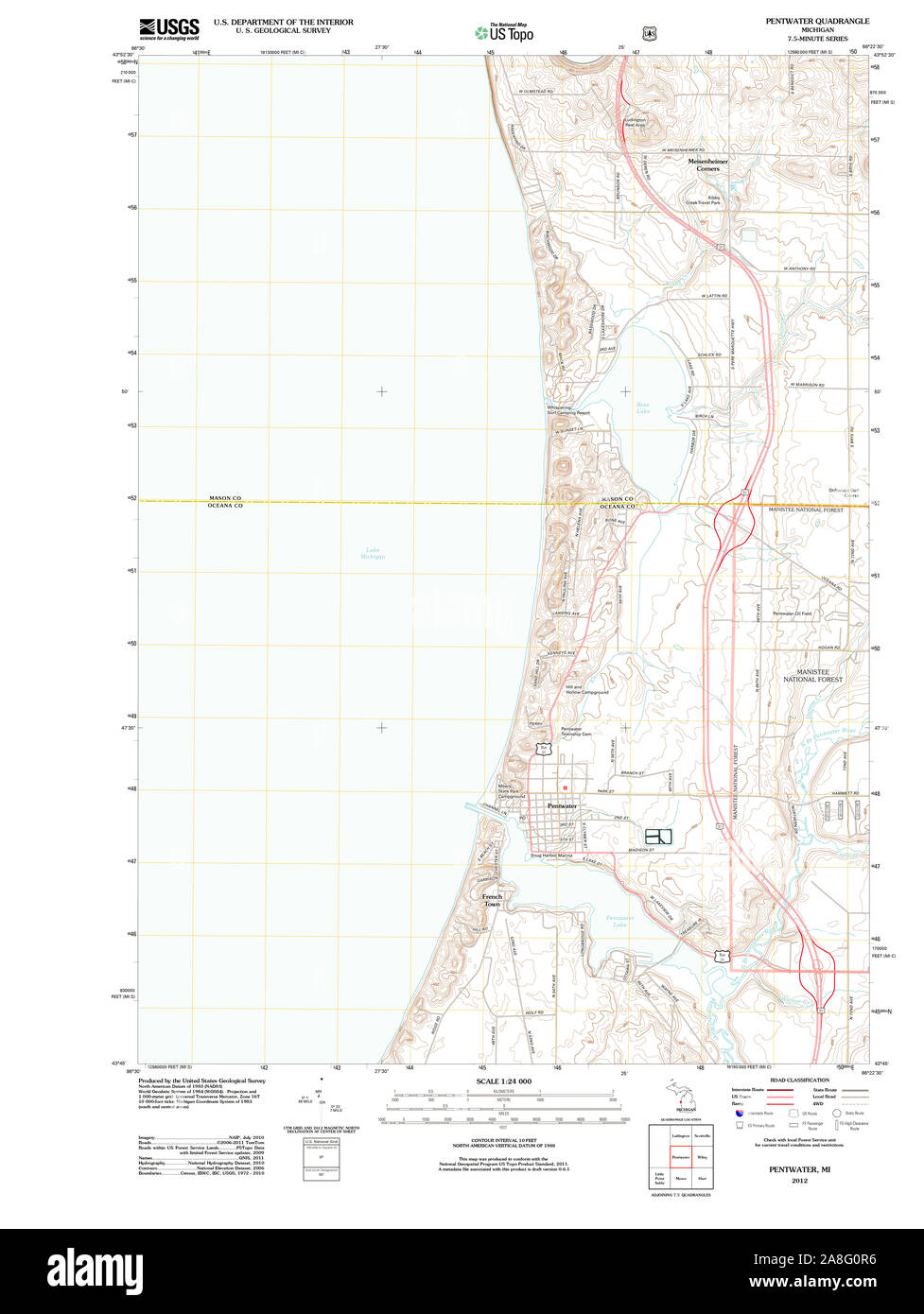 Pentwater map hires stock photography and images Alamy