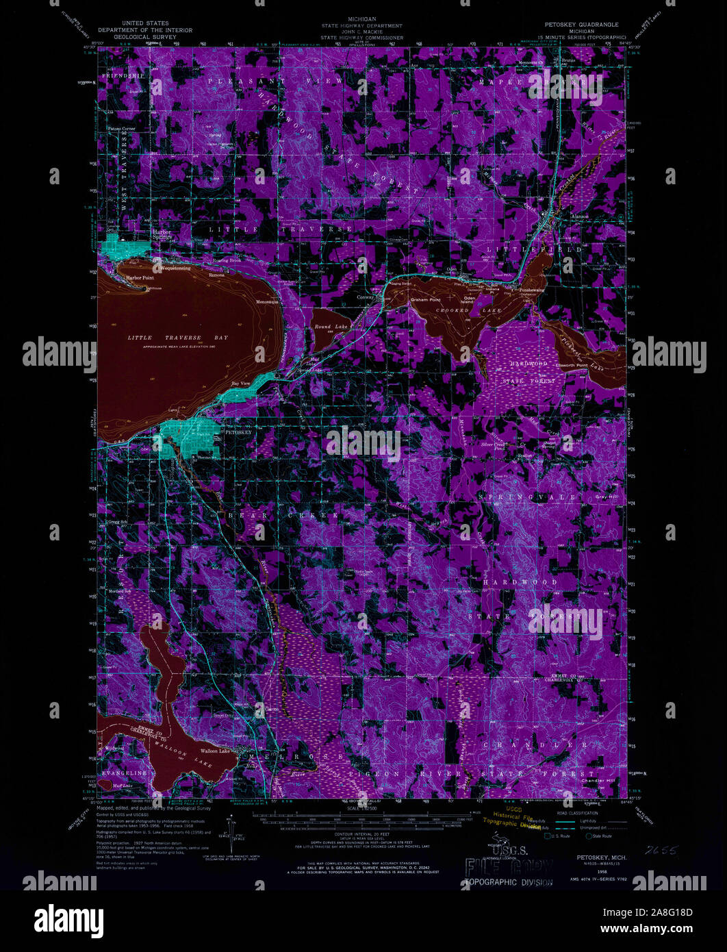 Map of petoskey hi-res stock photography and images - Alamy