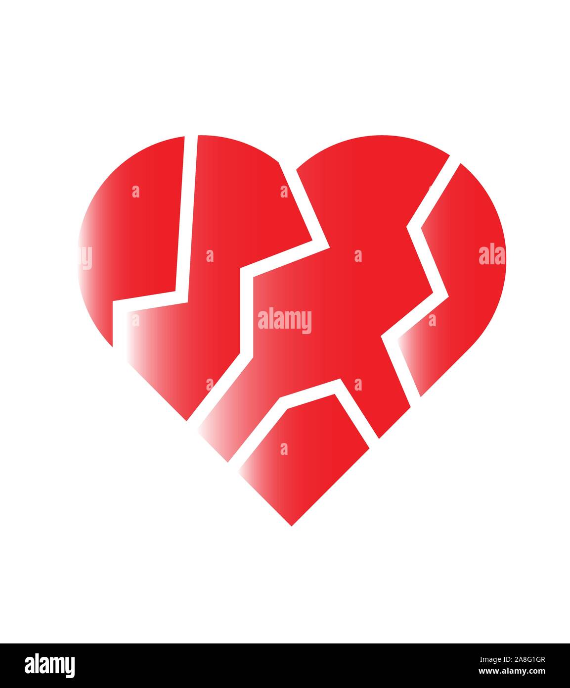 broken heart symbol Stock Vector