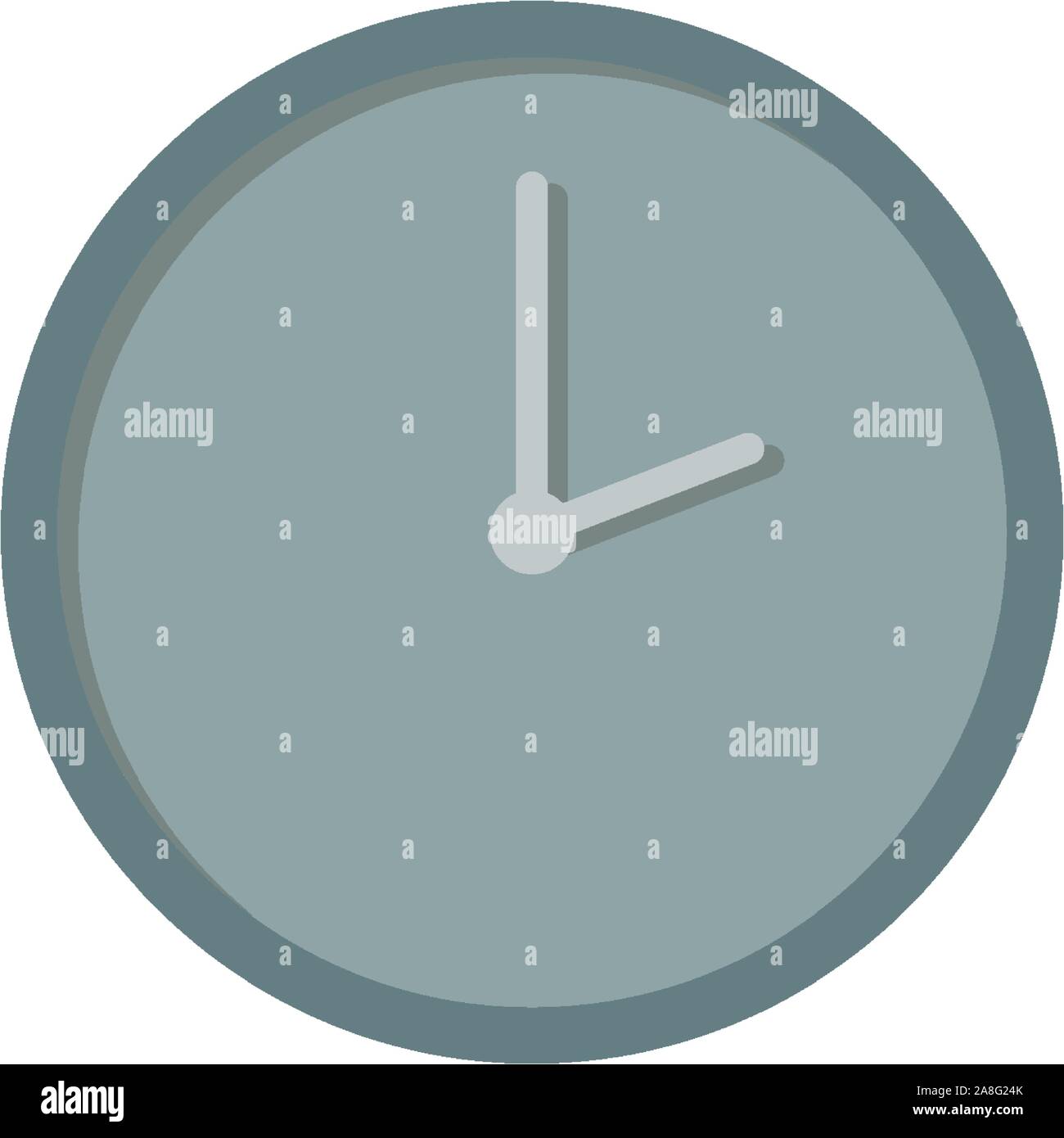 clock of gray color on white background vector illustration design ...