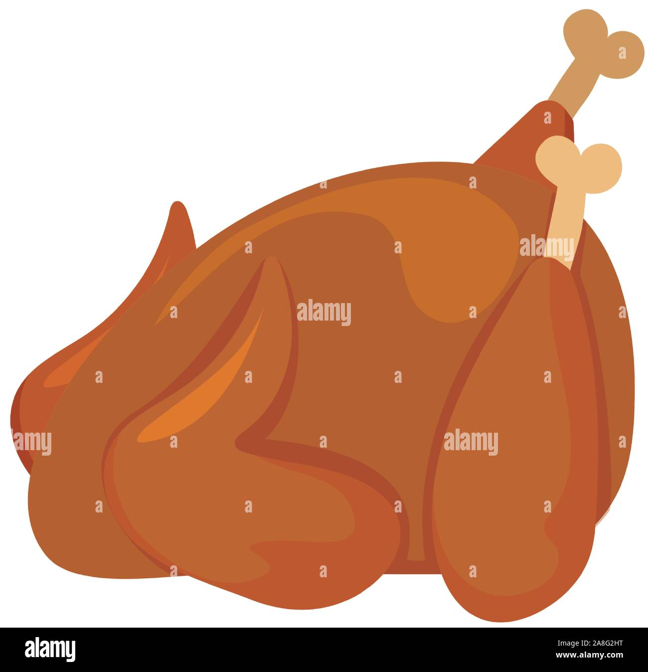 turkey roasted on white background vector illustration design Stock ...