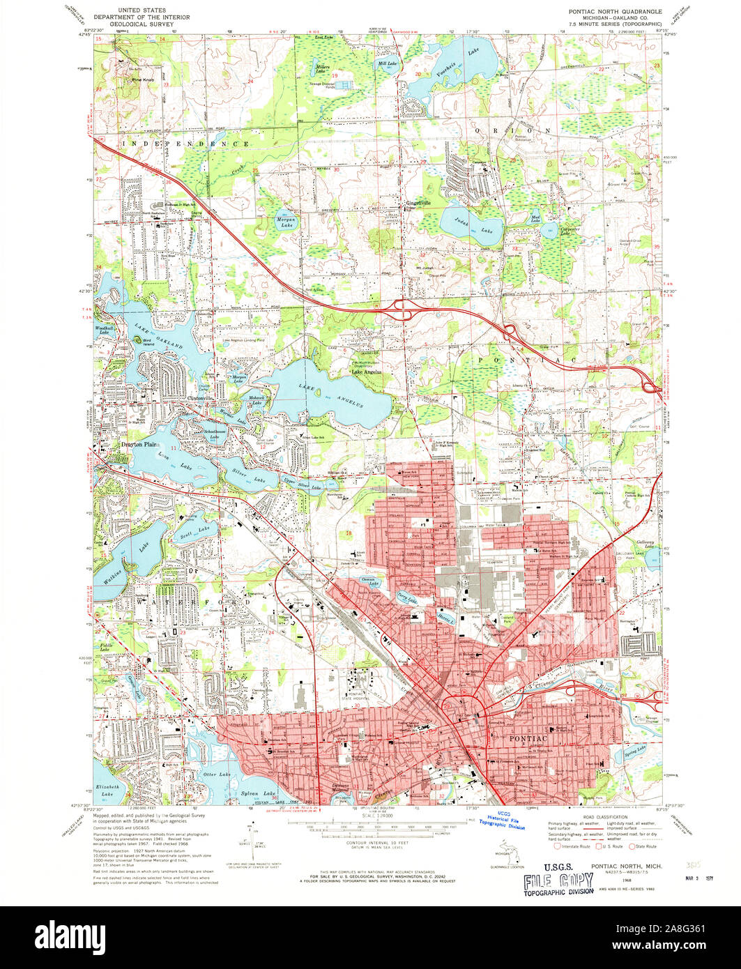 Map of pontiac michigan hires stock photography and images Alamy