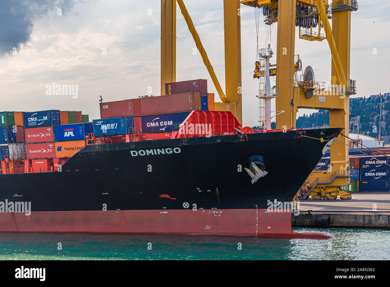Spanish Container Ship BARCELONA, SPAIN - September 22, 2017: Freighters now carry most of the ...