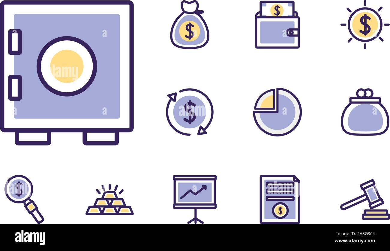 Isolated money icon set fill vector design Stock Vector Image & Art - Alamy