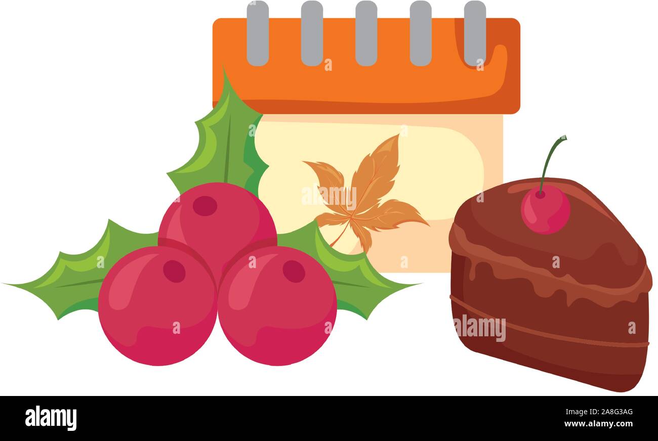 set of icons thanksgiving on white background vector illustration ...