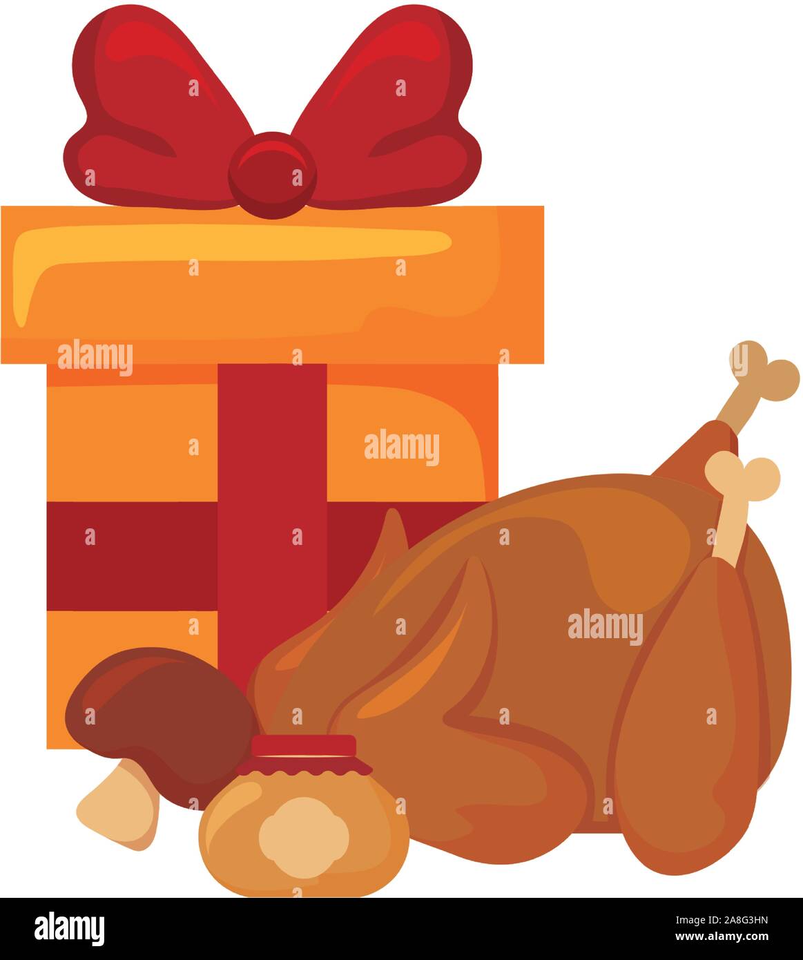 set of icons thanksgiving on white background vector illustration ...