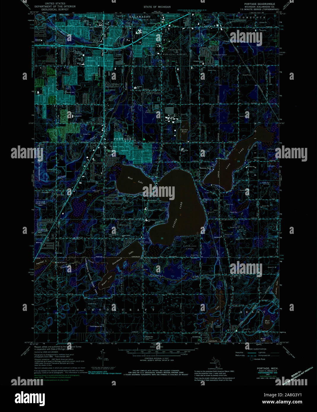 Portage michigan map hires stock photography and images Alamy