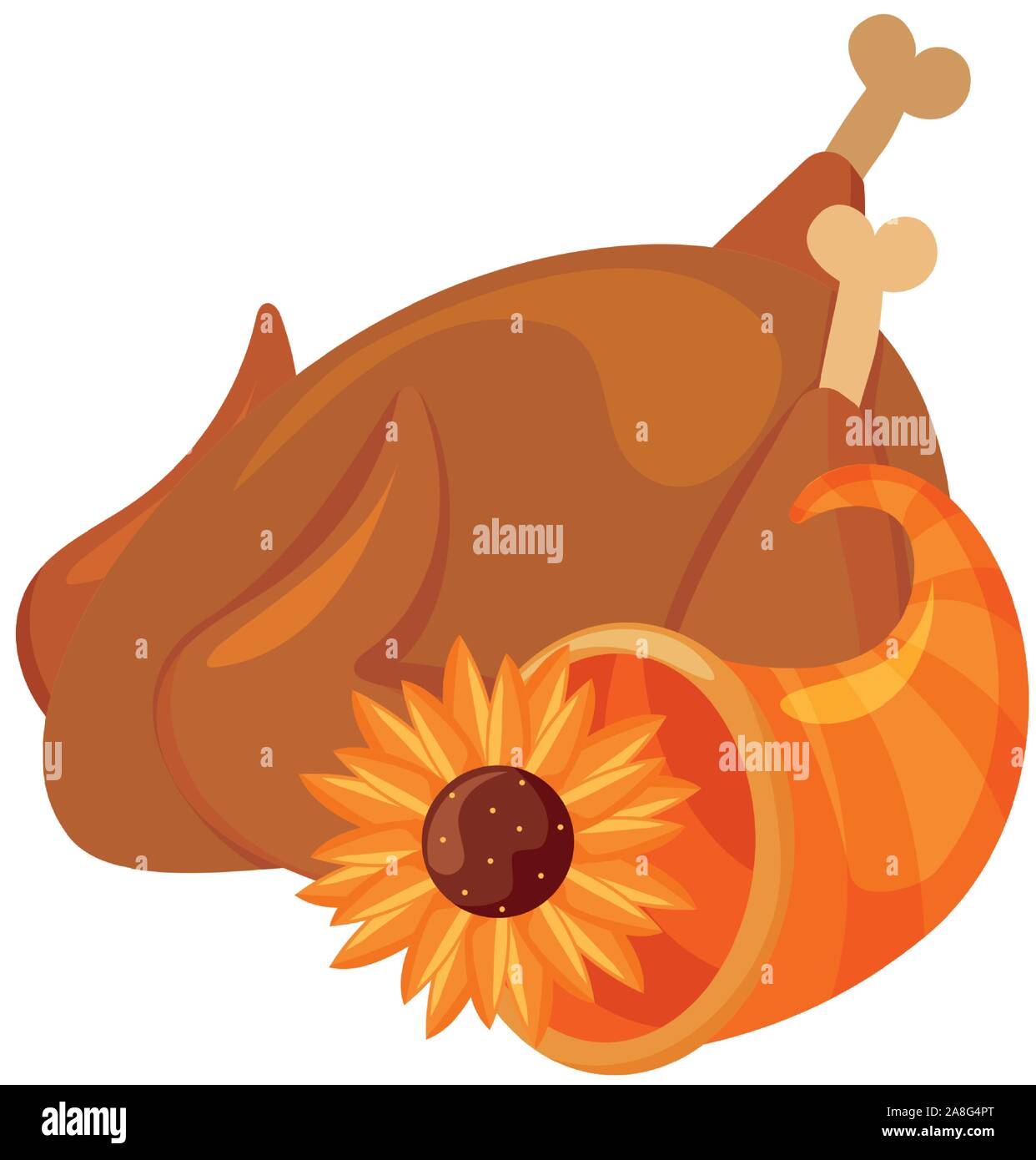 set of icons thanksgiving on white background vector illustration ...