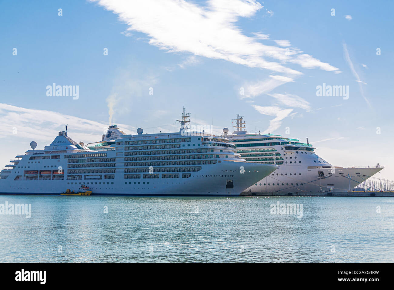 RAVENNA, ITALY September 30, 2017 Silversea Cruises is a ultra