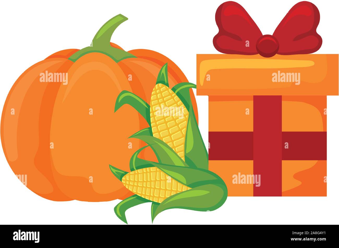 set of icons thanksgiving on white background vector illustration ...