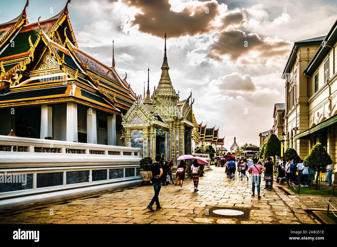 Bangkok, Thailand - Oct 29, 2019: Grand Palace built in 1782 and for 150 years the home of the Thai King. Stock Photo