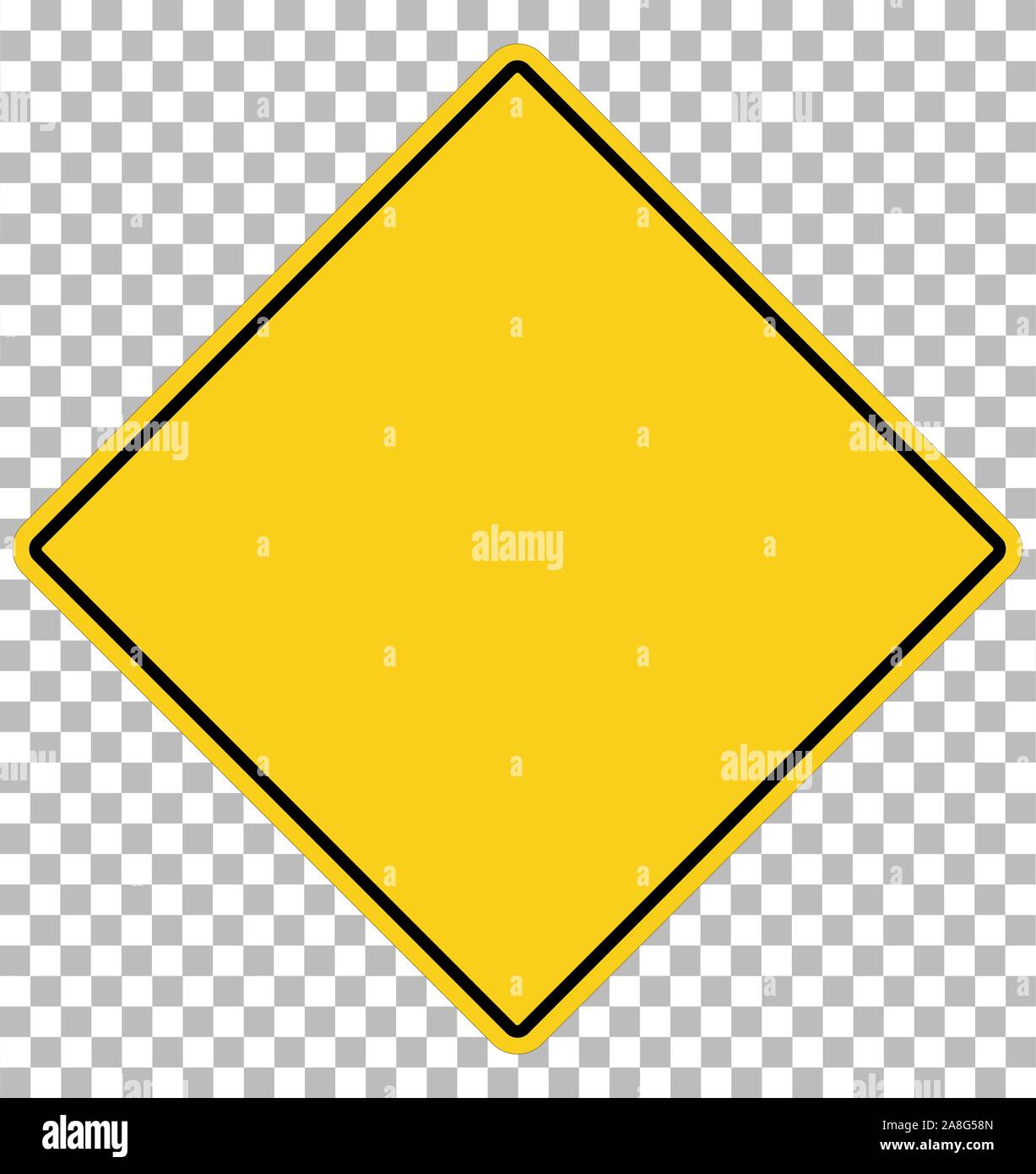 blank yellow sign. empty yellow symbol on transparent. empty warning ...