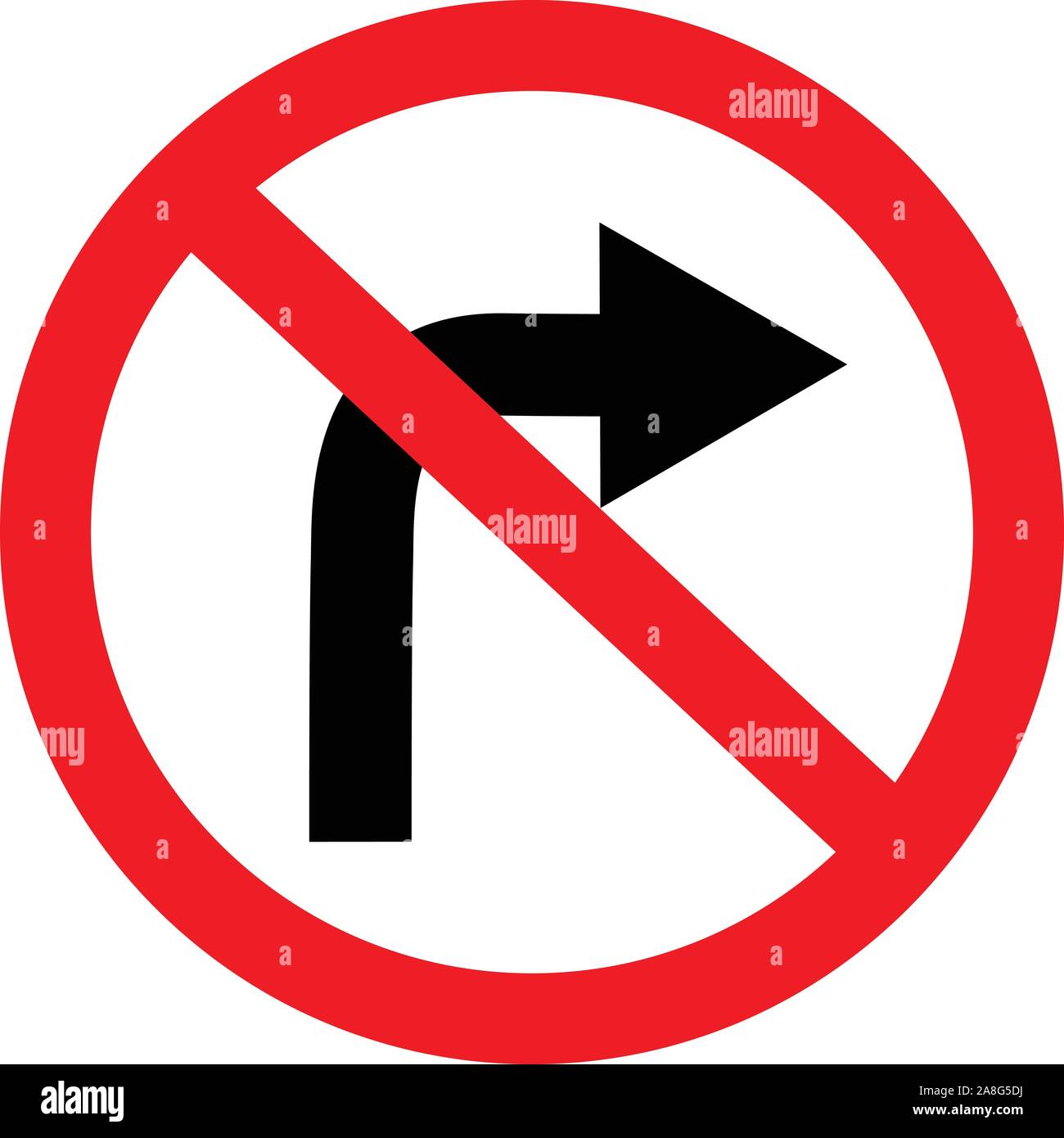 No right turn on red road sign hires stock photography and images Alamy