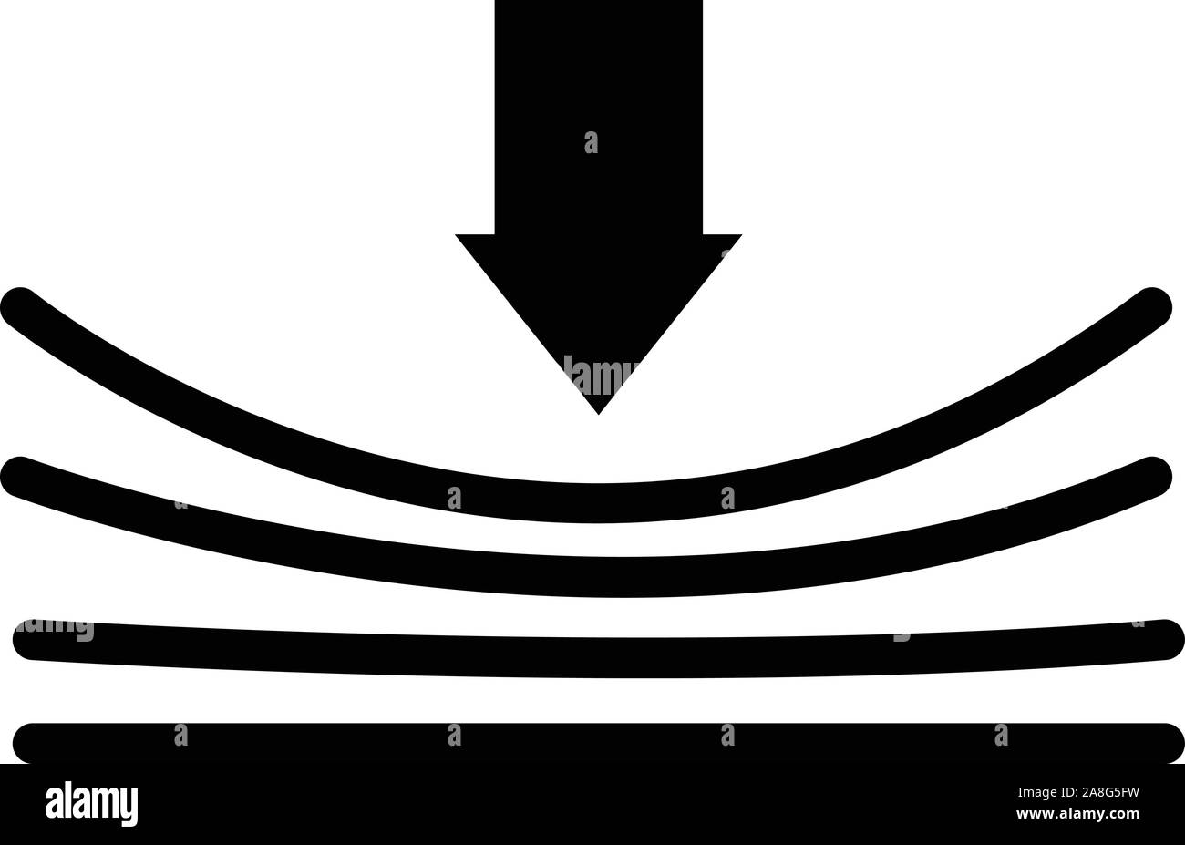 elastic icon with shadow on white background. flat style. elastic icon