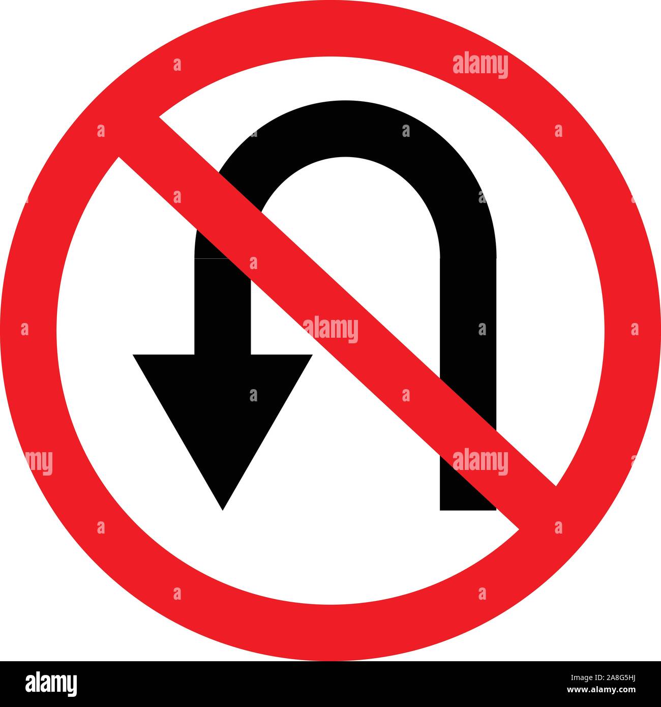 No Right Turn On Red Road Sign High Resolution Stock Photography and